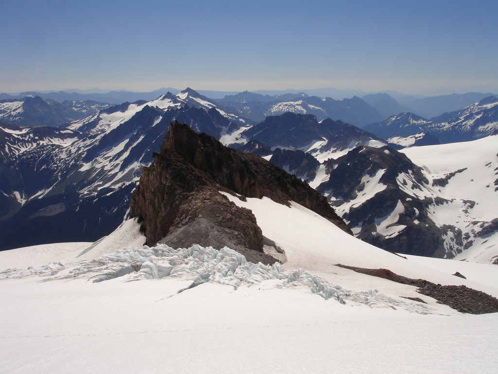 The Low Saddle that connects the Cool and Suiattle Glaciers