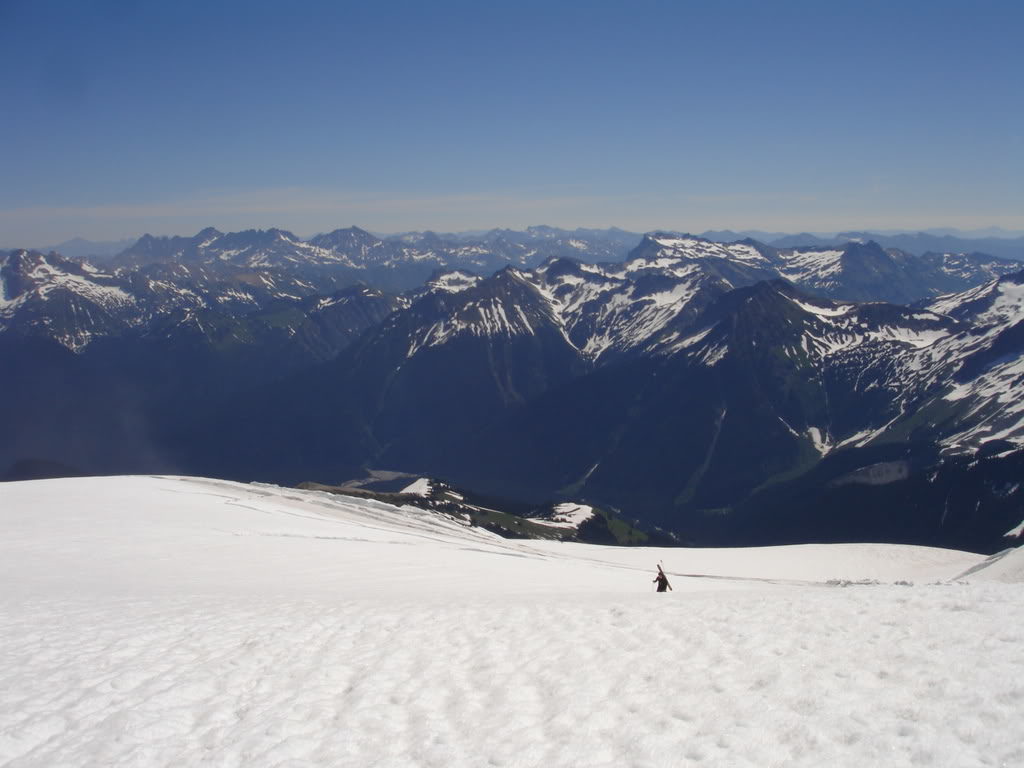 Dan climbing up the Cool Glacier on Glacier Peak