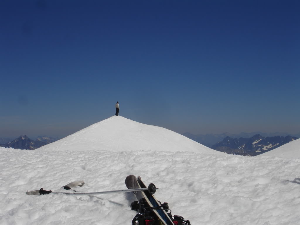Myself standing on the High Point of Glacier Peak Completing the last of the Five Volcanoes