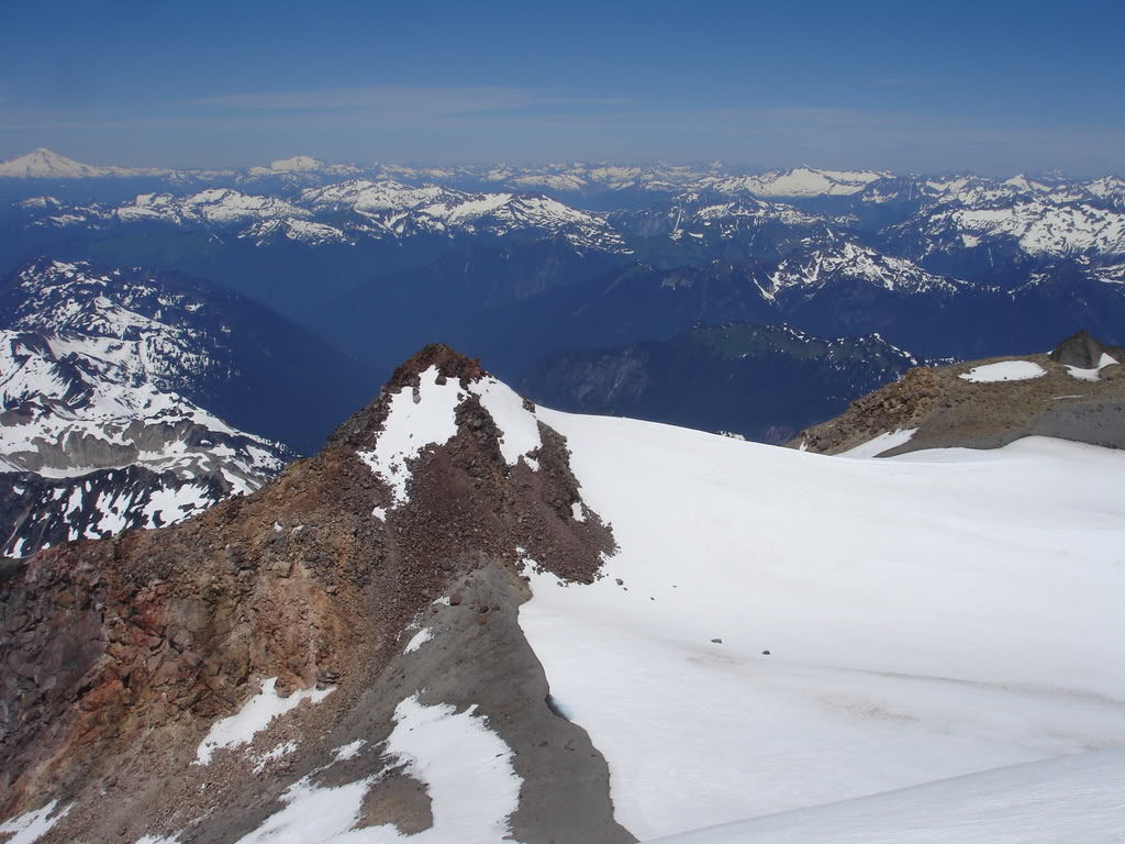 Looking North towards Baker and the North Cascades from the summit of Glacier Peak
