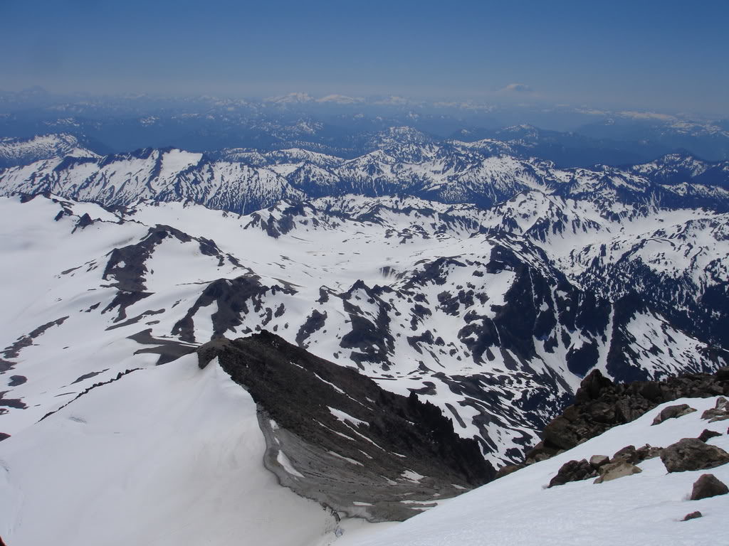 Looking South Towards our climbing Route of Glacier Peak via the Cool Glacier