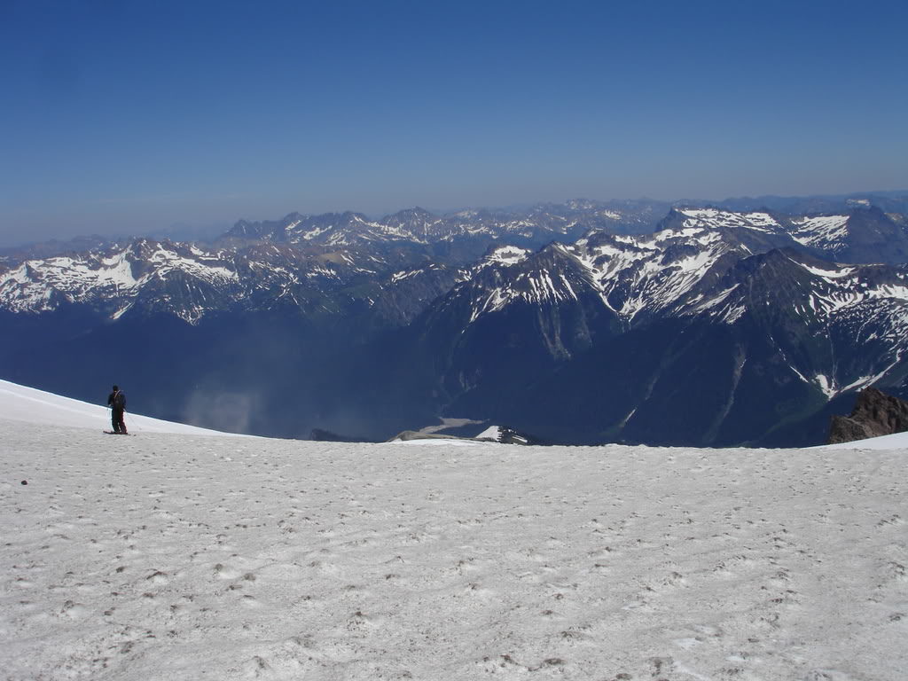 Dan heading back up to the Cool Glacier