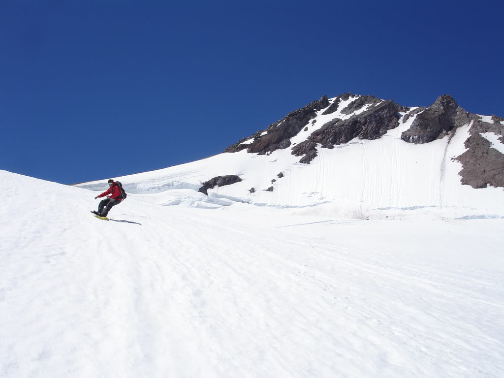 Riding Down Glacier Peak via the Cool Glacier