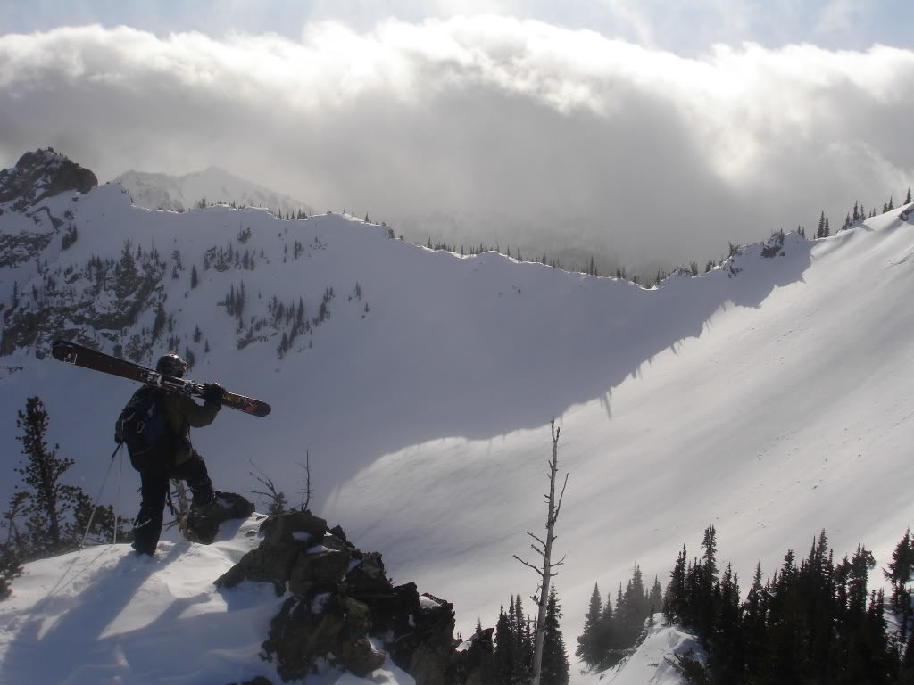 Scoping out Sourdough Gap and Morse Creek Basin in the Crystal Mountain Backcountry