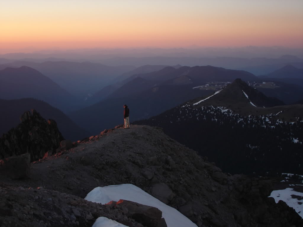 Sunset over Puget Sound while linking up the 3rd Burroughs and the Interglacier