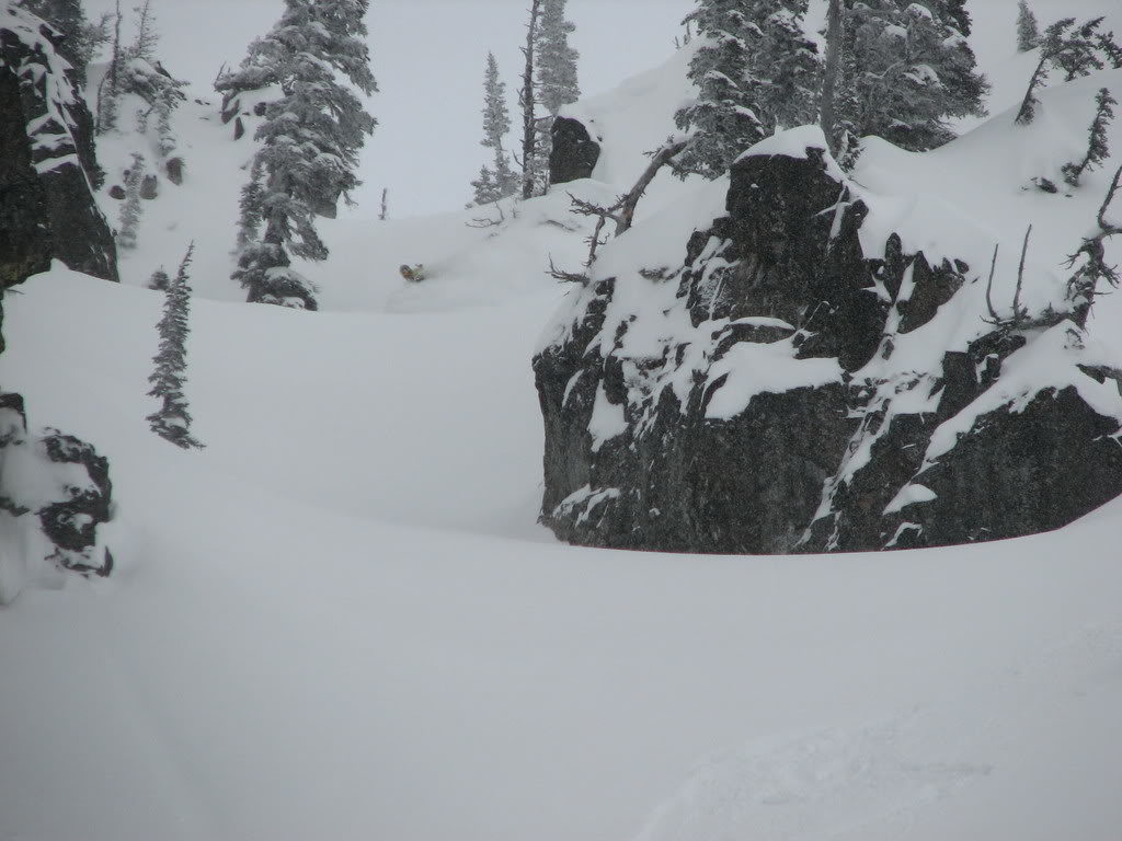 A deep powder day near the resort backcountry