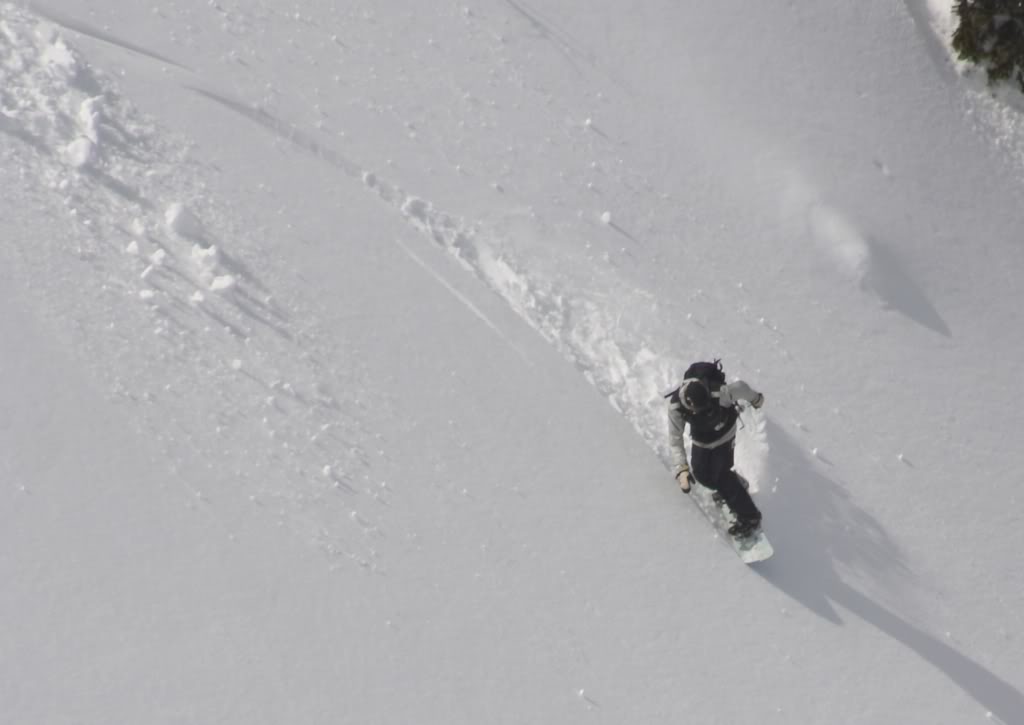 Snowboarding into Big Crow Basin in the Crystal Mountain Backcountry