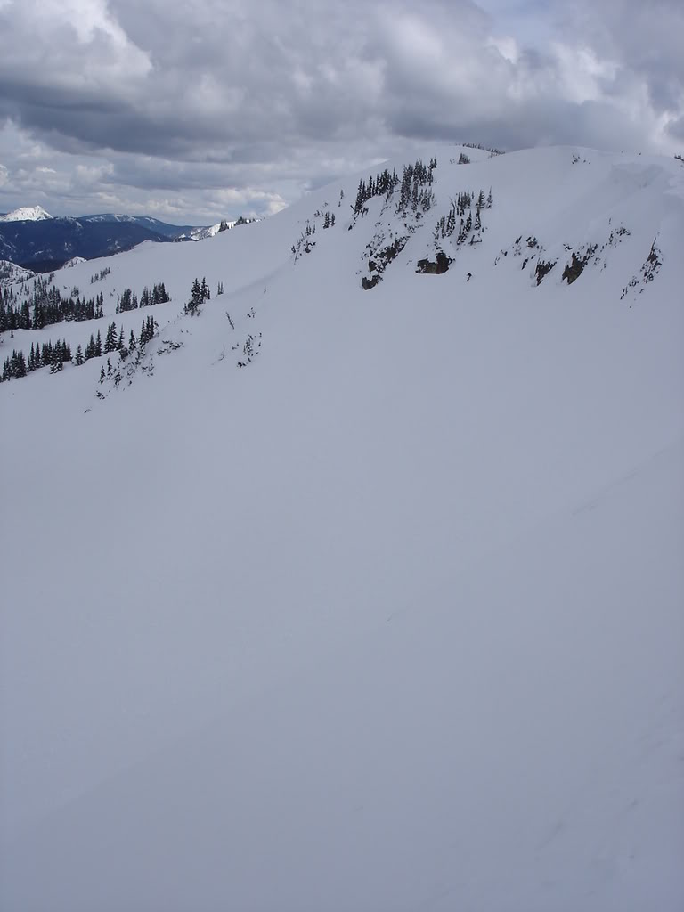 Snowboarding into Big Crow Basin in the Crystal Mountain Backcountry