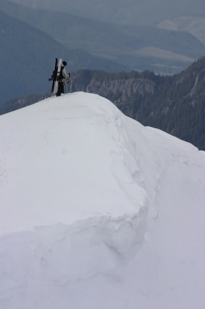 Heading out for another line in Big Crow Basin in the Crystal Mountain Backcountry