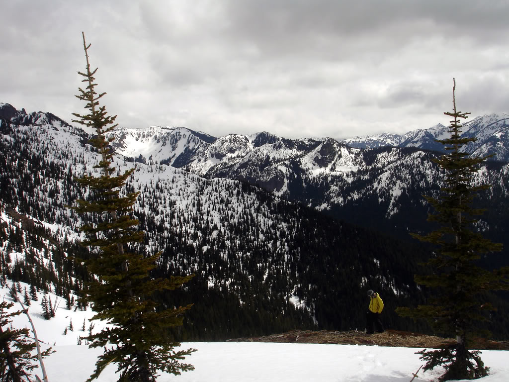 Taking in the views around Corral Pass in the Crystal Mountain Backcountry