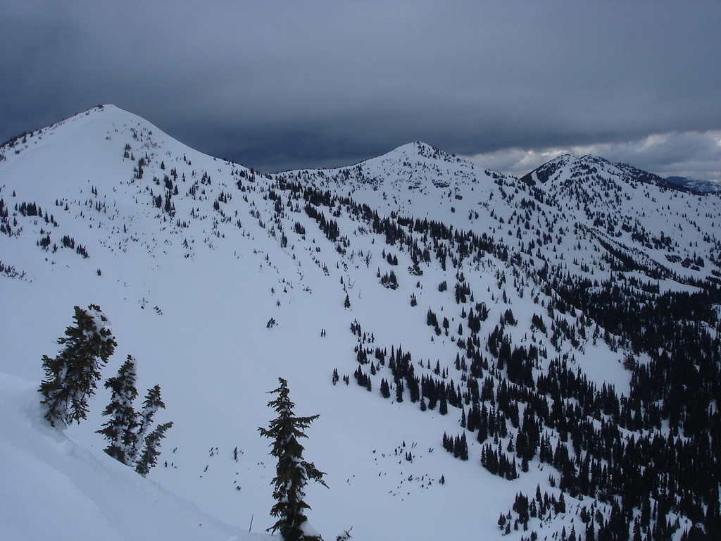 Looking at Silver Basin and the Crystal Mountain ski resort