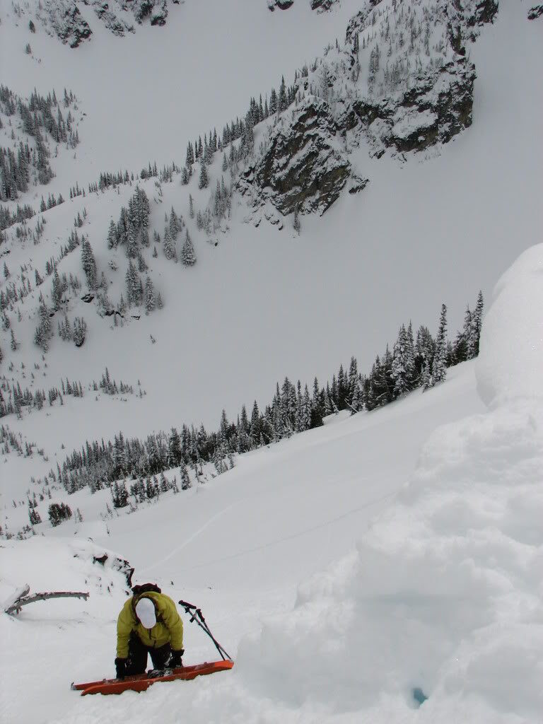 Climbing up Crystal Peak in the Crystal Mountain Backcountry