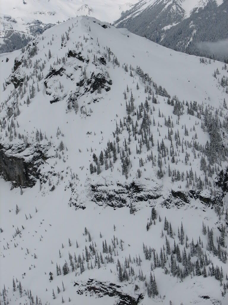 A closer look at the line we wanted to ride on Crystal Peak