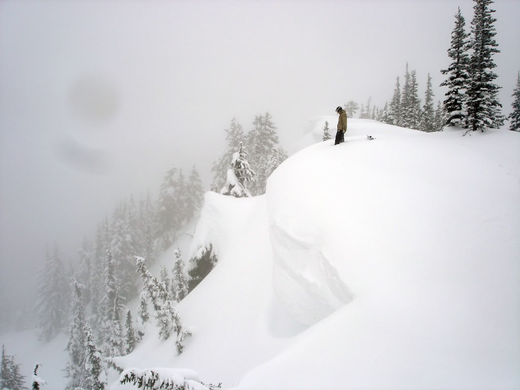 Spotting my landing off a cornice and wondering how big it really was