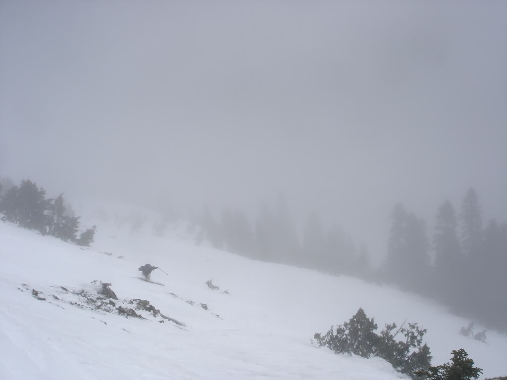 Dan skiing the lower slopes of Glacier Basin