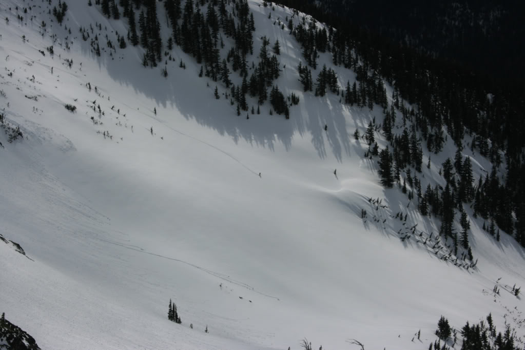 Nothing but open slopes on Nelson Ridge