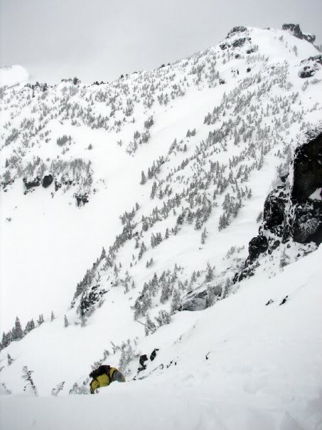 Climbing up to the summit of Fay Peak in Mount Rainier National Park