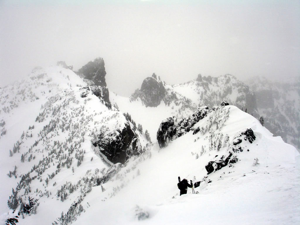 Scott climbing the ridge