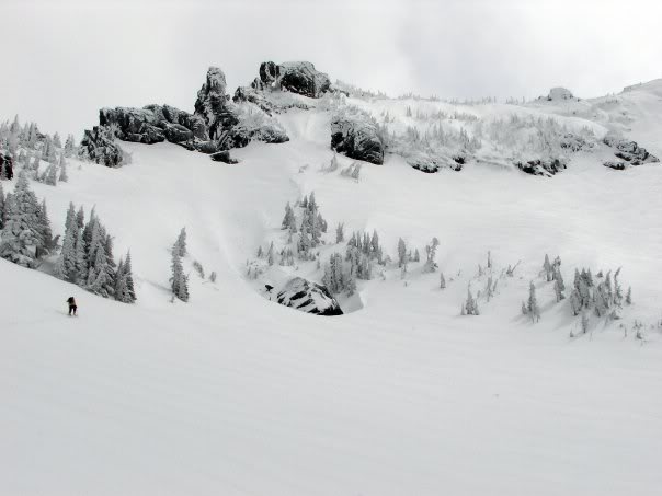 Skinning up to Knapsack Pass in Mount Rainier National Park