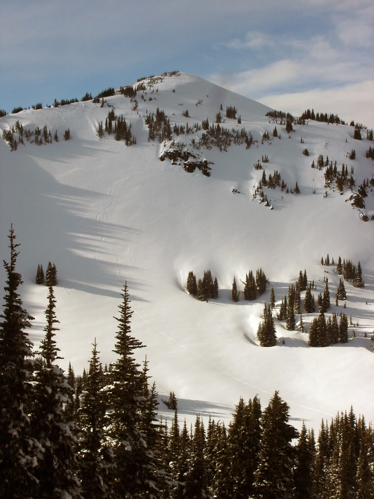 Looking at the south side of Norse Peak in the Crystal Mountain Backcountry
