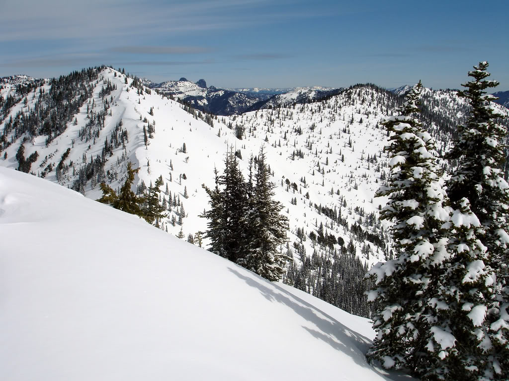 Looking towards the South face of Crown Point