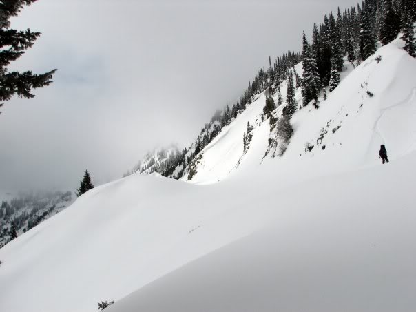 Scott preparing for a long skin back around Highway 410