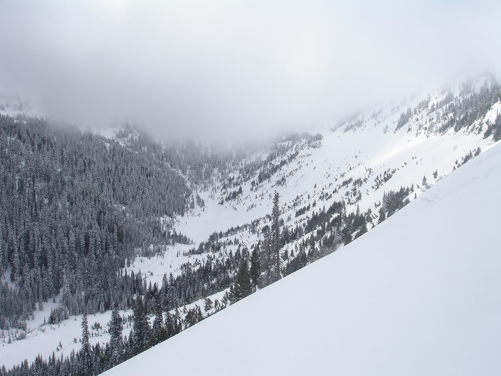 410 on the East side of Chinook Pass with a winter snowpack