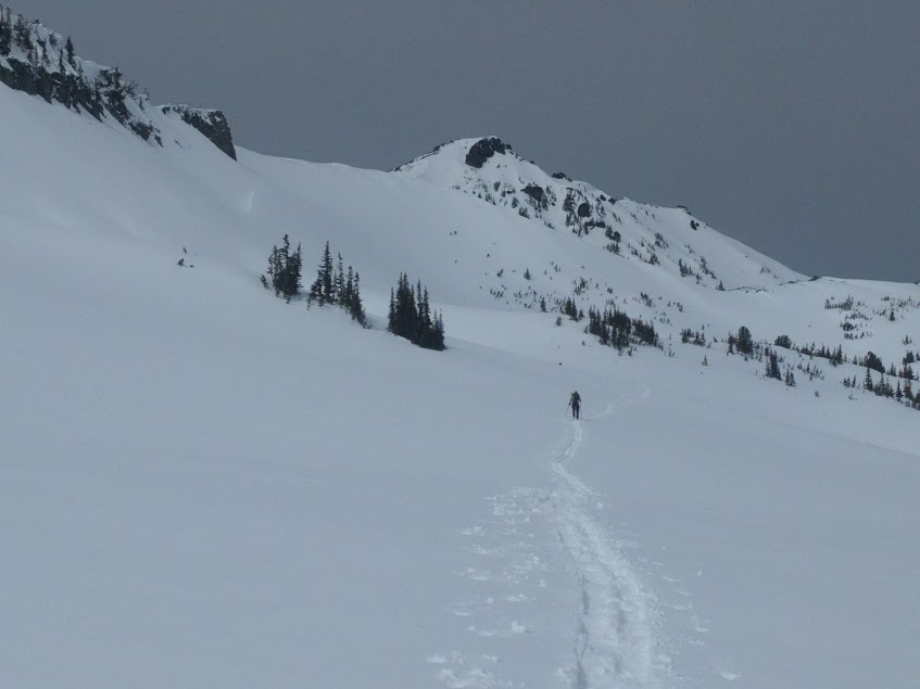 The last big traverse toward Skyscraper Mountain in Mount Rainier National Park