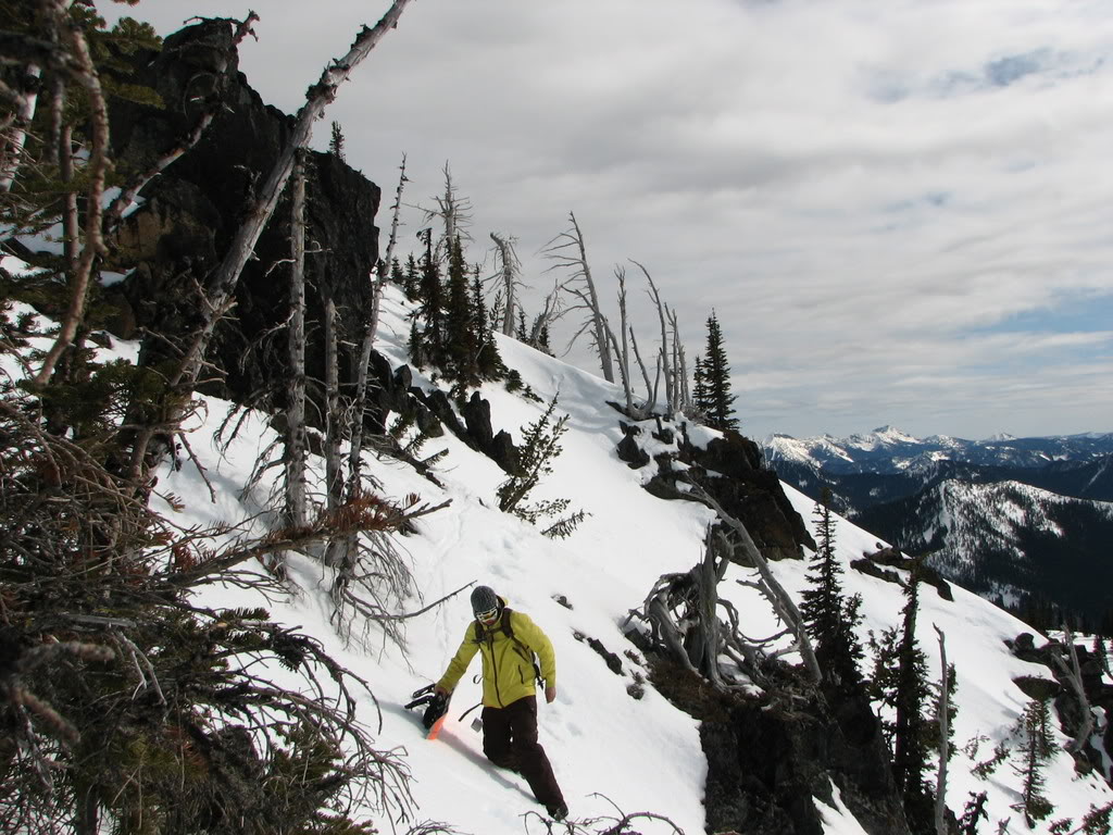 Carefully heading over to the chute