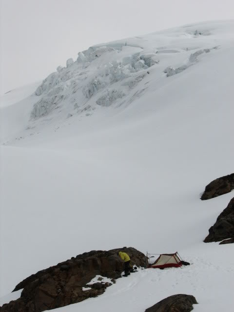 Our camping spot right off the Easton Glacier