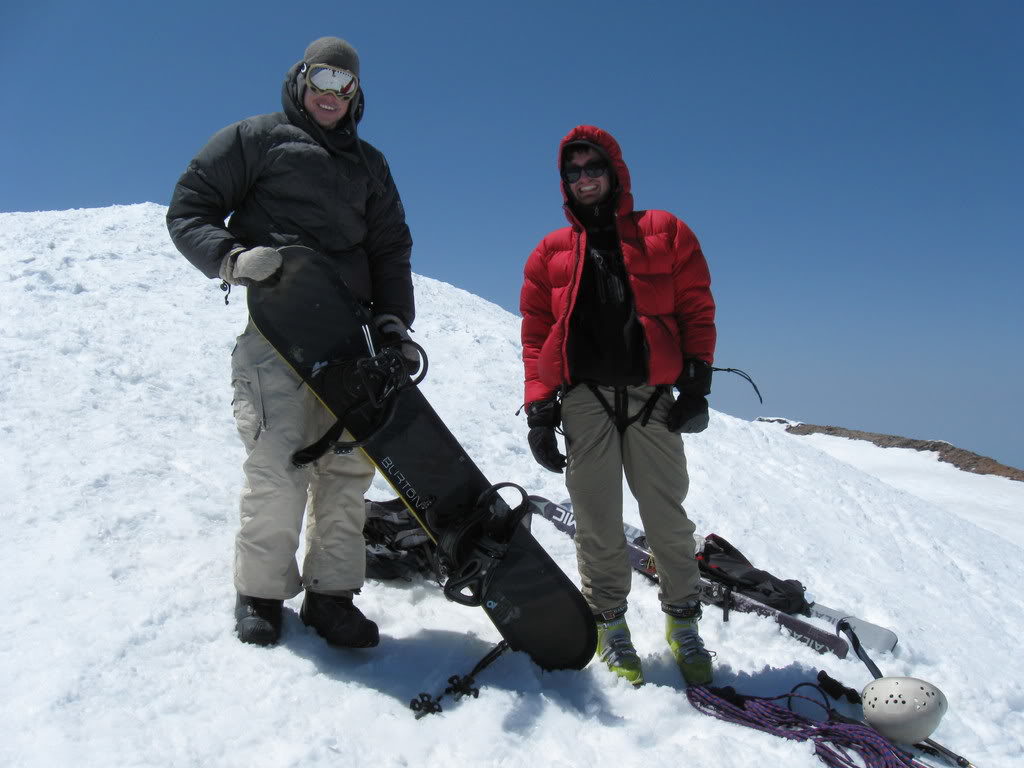 The Standard summit shot before riding the Emmons Glacier