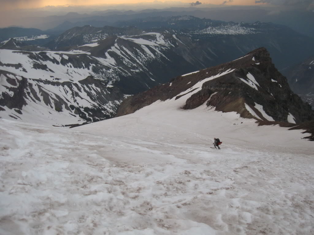 Dan riding down the Interglacier