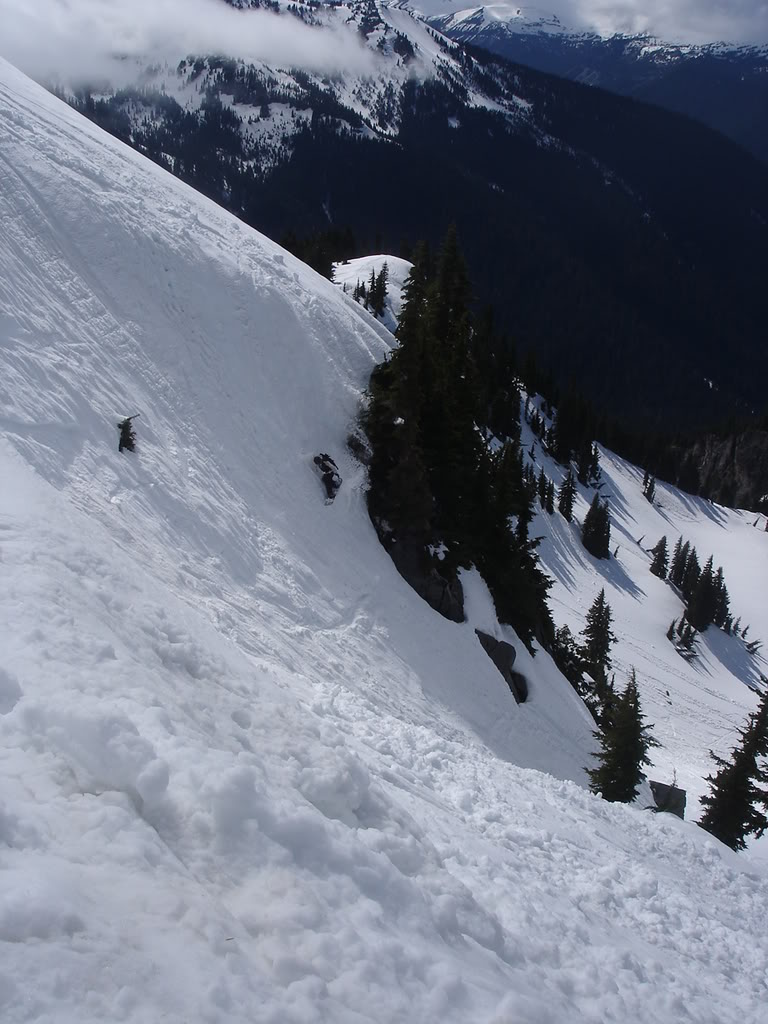 Making my way down the face of Yakima Peak