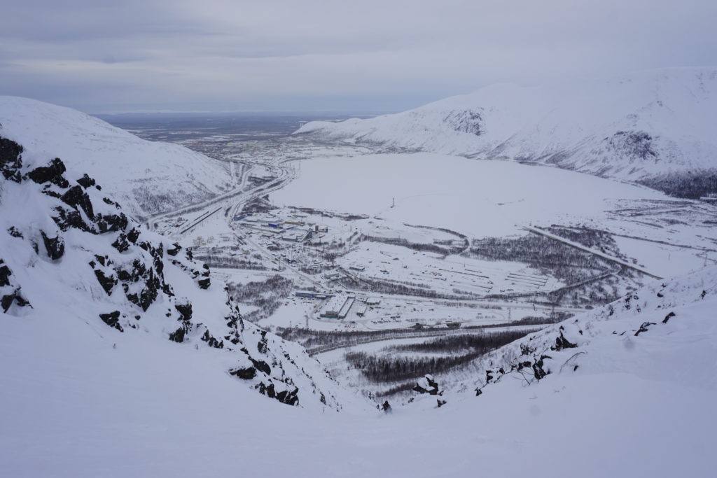 Making our way down the south chute of Mount Juksporr