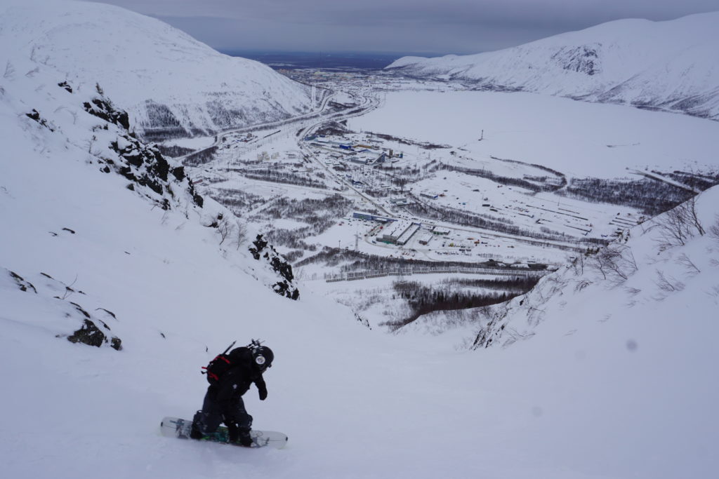 Making our way lower on the slope