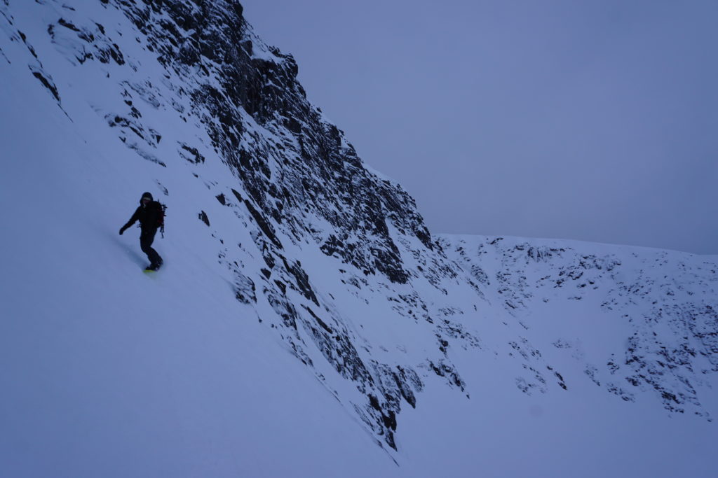 happy that the snowboard edge is holding