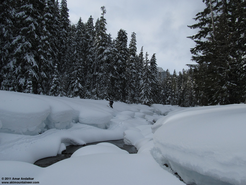 Making our way up Frying Pan Creek