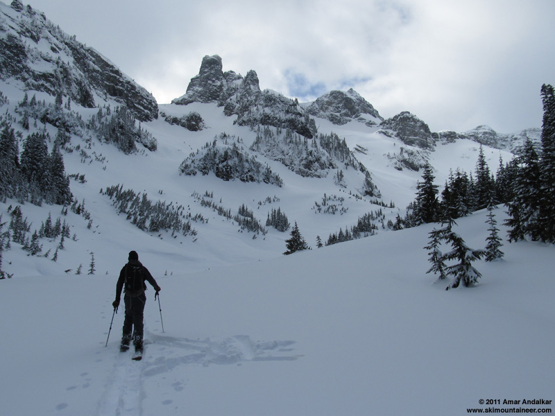 Heading onto the Sarvant Glacier