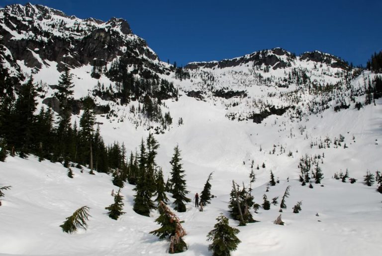Skinning up the Alpental Backcountry and starting the Alpental to Granite ski traverse