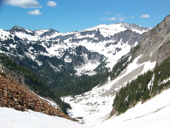 ski touring up the Middle Fork of the Snoqualmie River