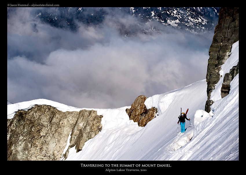 Climbing to the summit of Mount Daniel