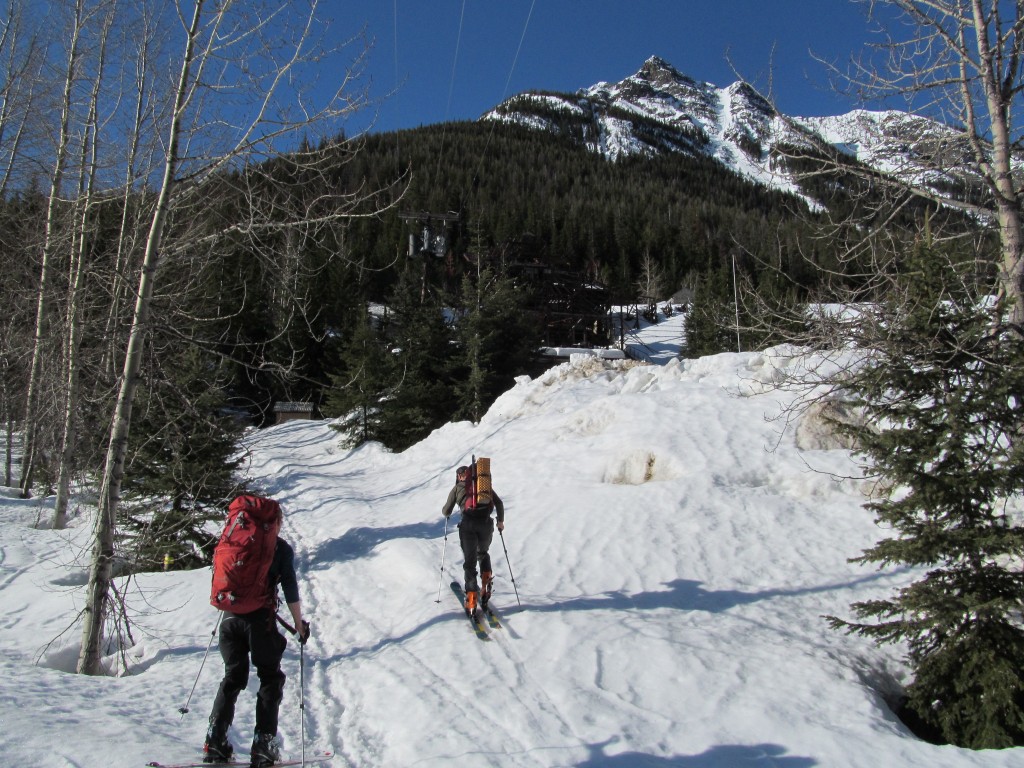 Ski touring out of Holden Village towards Mount Maude