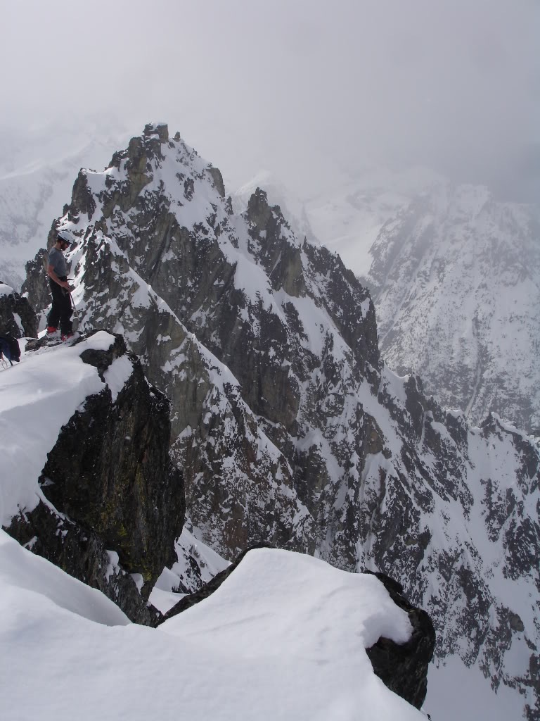 Standing on the summit of Black Peak