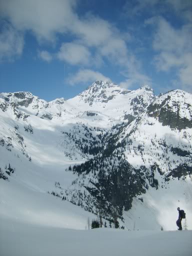 Looking at Black Peak in the middle from Heather Pass