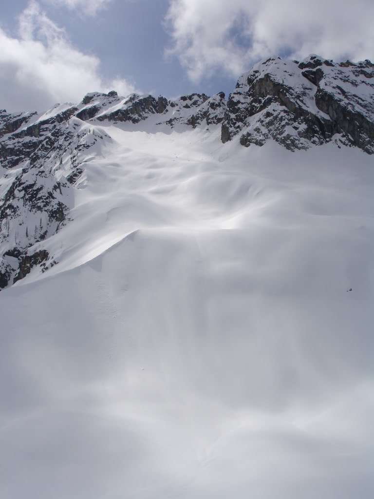 Beautiful slopes on our way out to Black Peak