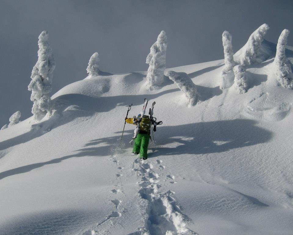 Putting in the boot pack from Snow Lake Saddle