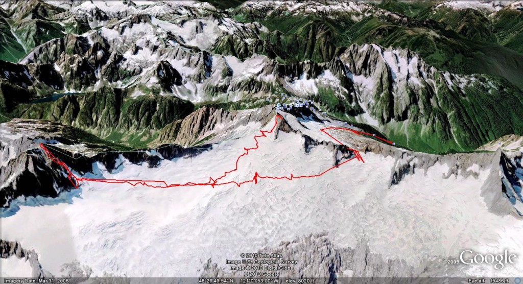 Our route out to Buckner Mountain