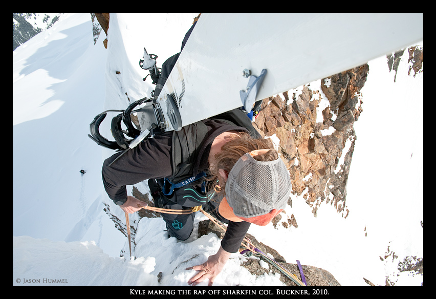 Rappeling onto the Boston Glacier