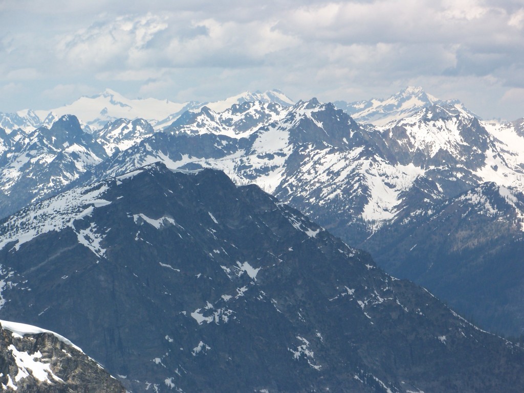 Looking towards Eldorado, Buckner and Sahale in the distance