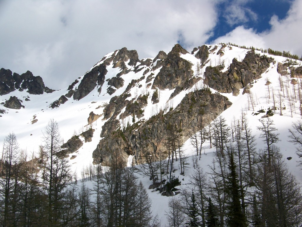 Looking at the Northwest face of Cardinal Peak